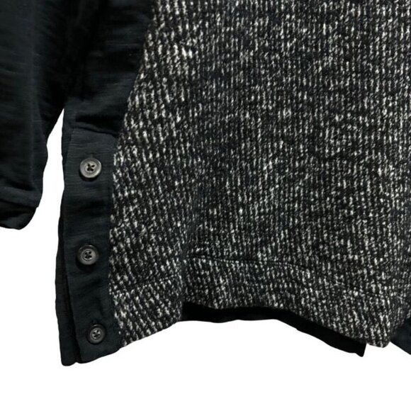 Madewell Womens Textured Black Sweater With Side Buttons Size M - Picture 6 of 8